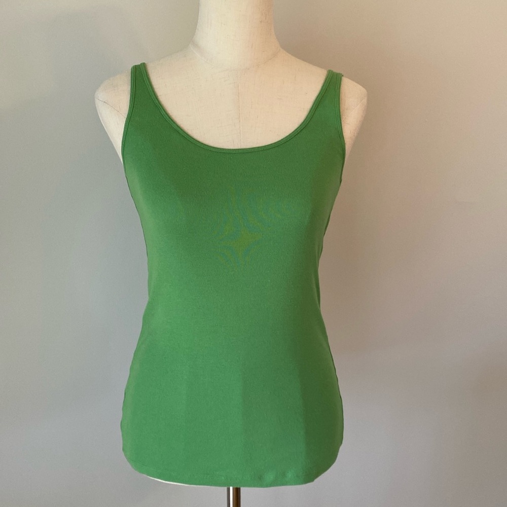 LOFT bright leaf green stewpot tank top